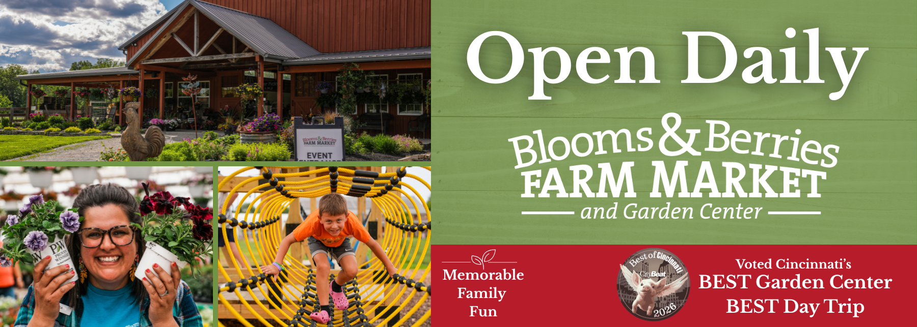 blooms and berries open daily market barn, bakery garden center and play yard